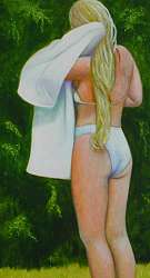 "Lindenhof · Badegast mit Handtuch"